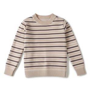 Kids Beige Striped Sweater