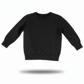 Kids Black Wool Sweater