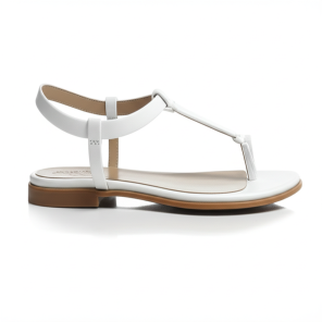 White Flat Sandals